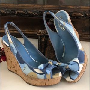 COACH wedges blue colors/white combination 🔥